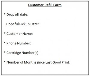customer info form image